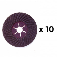 Lot de 10 disques à poncer semi-rigides gros grains 125mm SEA