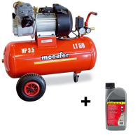 Compresseur MECAFER 425136 LT50 50 litres 3.5 HP lubrifié : Outiland