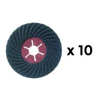 Lot de 10 disques à poncer semi-rigides Grains moyens Ø125mm pierre/béton SEA