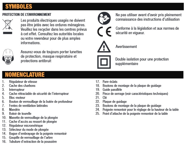 Défonceuse plongeante électrique de précision double mode Triton MOF001 1  400W ¼ 240V, Défonceuse