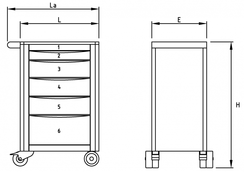 Servante proliner 7 tiroirs avec étau et accessoires Mob Outillage -  Outiland