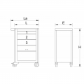 Servante Proliner 7 tiroirs avec étau et accessoires Mob Outillage