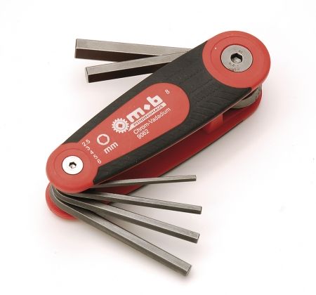 Monture de 6 cl&eacute;s m&acirc;le hexagonales crv MOB OUTILLAGE