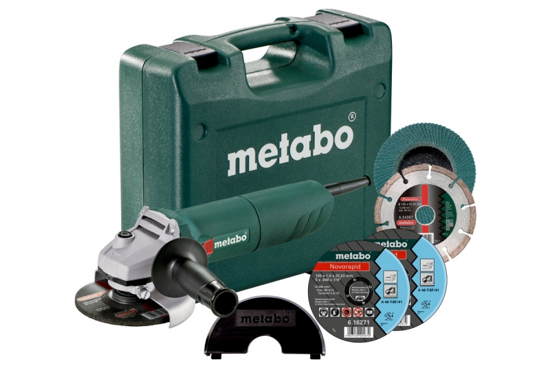 Set meuleuse d'angle W 1150-125 Metabo avec capot de protection réglable