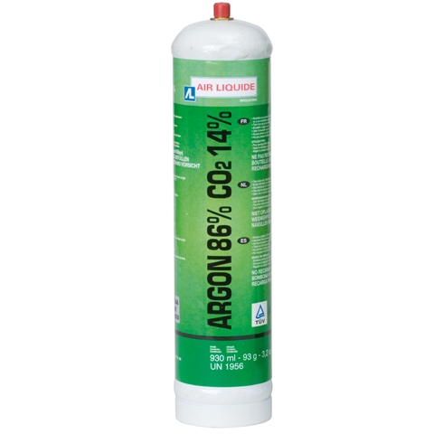 Bouteille de gaz argon/CO2 jetable soudure acier/inox 1L - Camac Cie