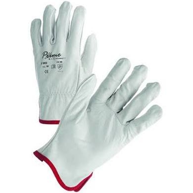 Gants blancs en cuir