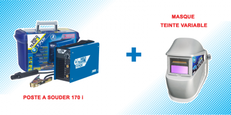 pack soudeur poste à souder air liquide 170i et masque lcd teinte variable