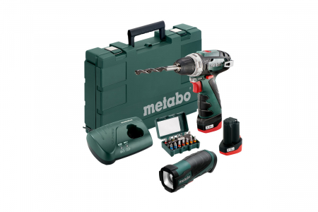 Perceuse-visseuse Powermax BS basic 10.8V + lampe et embouts METABO