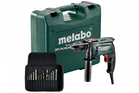Set perceuse à percussion SBE 650 + 13 forets METABO