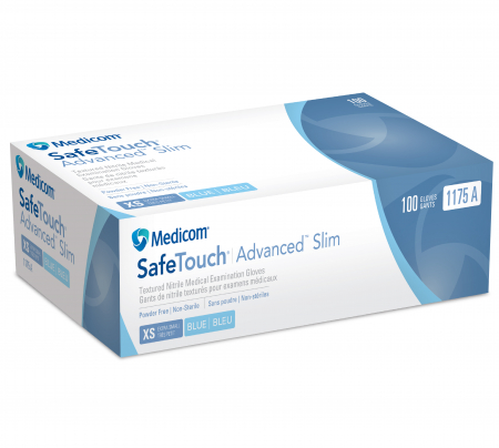 Gants en nitrile Safetouch bleu T8/M boîte de 100 ORAPI