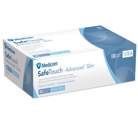 Gants en nitrile Safetouch bleu T8/M boîte de 100 ORAPI
