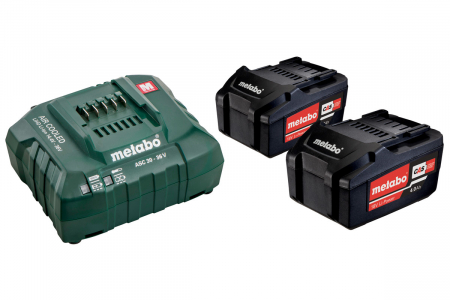 Pack chargeur et 2 batteries Li-Power Metabo 2x 4Ah