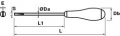 Tournevis d'électricien Mob Outillage 2.5x75x0.4mm - 9100120001