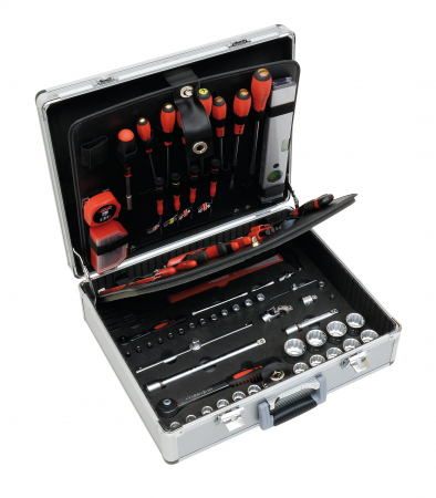 Valise à outils aluminium 125 pièces MOB