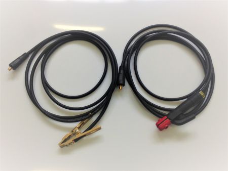 Kit arc câble porte électrode et câble de masse laiton 25mm² 2m 200A max