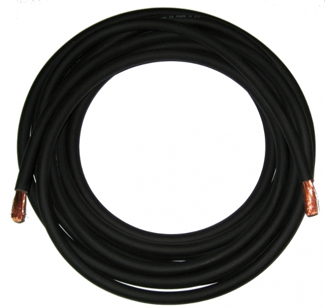 Câble cuivre 10mm² pour la soudure ou les installations électriques.