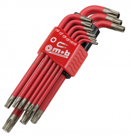 Etui de 9 clés mâles torx avec aimant T10 à T50 MOB