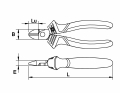 Pince coupante diagonale bi-matiere 180mm MOB