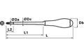 Tournevis électricien isolé 1000V 4x100x0.8mm plat MOB