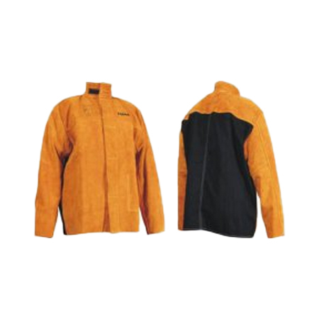 Veste de soudeur en cuir Jaune Orange taille M