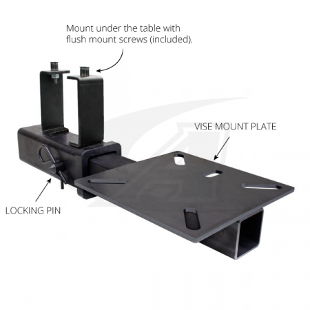 Support avec plateforme pour étau - adaptable sur la table de soudure Rhino Cart Strong Hand Tools