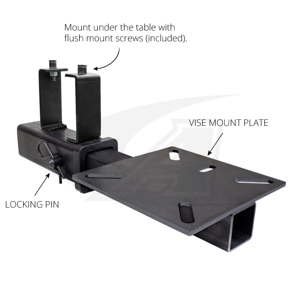 Support avec plateforme pour étau - adaptable sur la table de soudure Rhino  Cart Strong Hand Tools