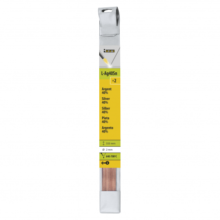 Baguettes de soudure flamme 40% argent D2mm Etui de 2 GYS