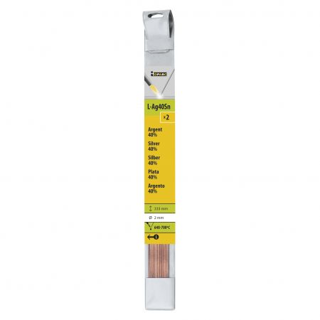 Baguettes de soudure flamme 40% argent D2mm Etui de 2 GYS