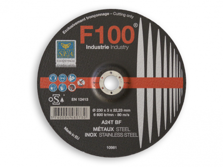 Disque à tronçonner inox 125X2.5X22.23mm F100 MD SEA