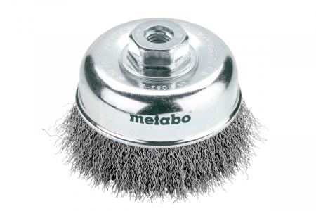 Brosse boisseau Métallique M14 100mm acier ondulé Metabo