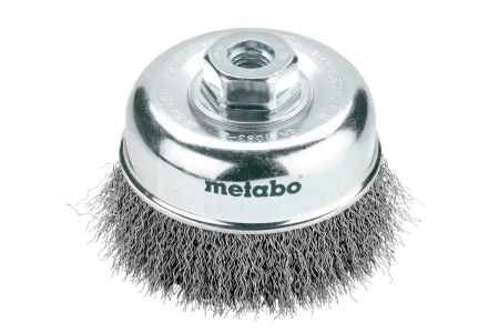Brosse boisseau Métallique M14 100mm acier ondulé Metabo
