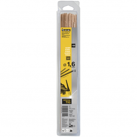 Baguettes TIG acier x60 diam. 1.6mm x 330mm lg GYS