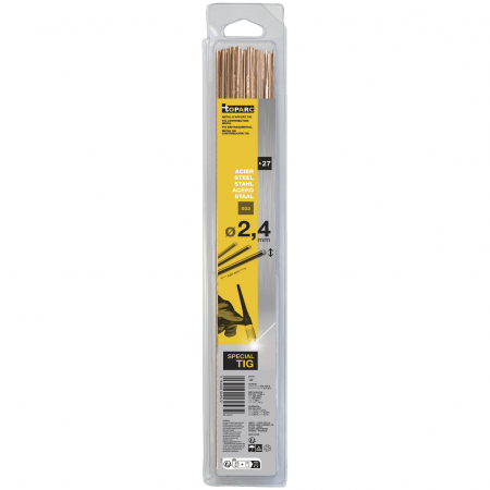 Baguettes TIG acier x27 diam. 2.4mm x 330mm lg GYS