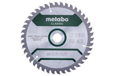 Lame de scie  Multi cut - classic, 160x20 Z42 FZ/TZ 5&deg; Metabo sous blister