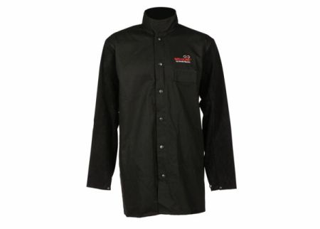 Veste de soudage coton et manches en cro&ucirc;te de cuir, taille M, LINCOLN