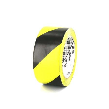 Ruban Adhesif skotch vinyle jaune et noir 50mmx33m de long 3M