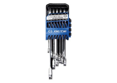 Jeu de cl&eacute;s mixtes &agrave; cliquet en &eacute;tui - 12 pi&egrave;ces de 8 &agrave; 22mm King Tony