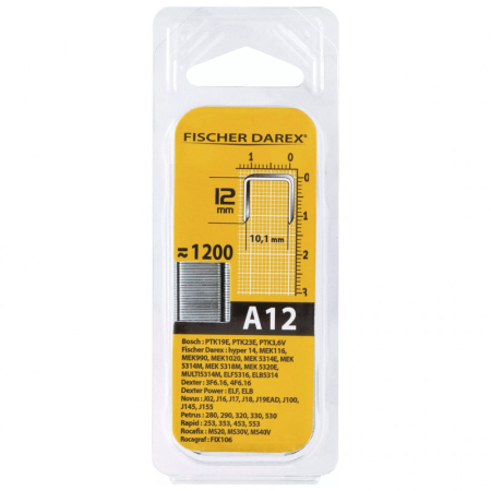 BLISTER DE 1200 Agrafes A12 FISCHER DAREX