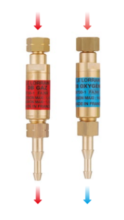 Paire de clapets ARPF DB 16x150 D/G olives &eacute;tag&eacute;es 6.3 et 10mm pour mano d&eacute;tendeur