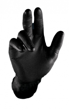 Gants Grippaz noirs bo&icirc;te de 50 gants Nitrile taille XXL