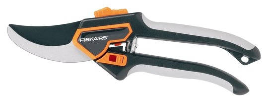 sécateur FISKARS bi-matière à lame franche et ouverture variable