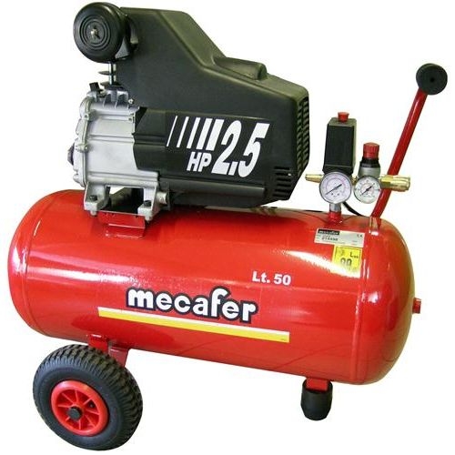 Compresseur MECAFER 425110 50 litres 2.5 HP lubrifié coaxial : Outiland