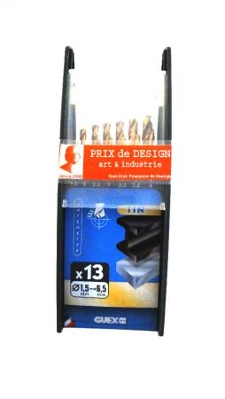 Coffret 13 forets métal HSS revêtus TIN DIAGER