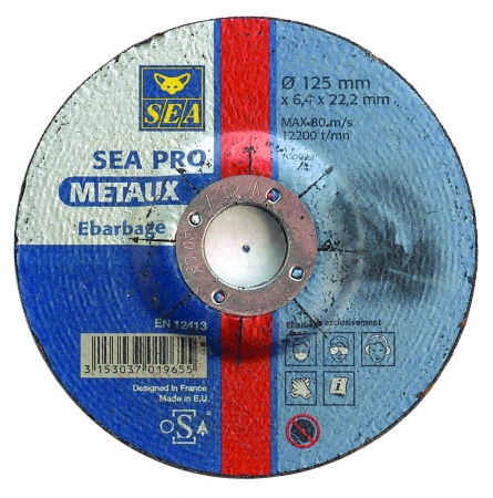 Disque à ébarber Pro métaux 125x6,4mm SEA