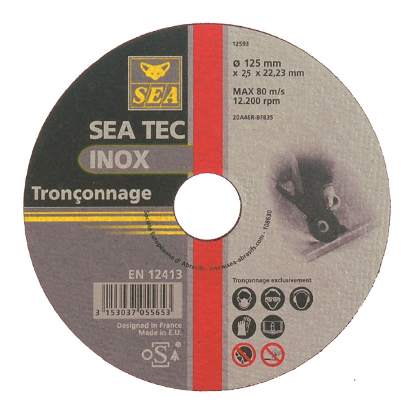 Disque à tronçonner Pro Inox 125x2,5mm SEA