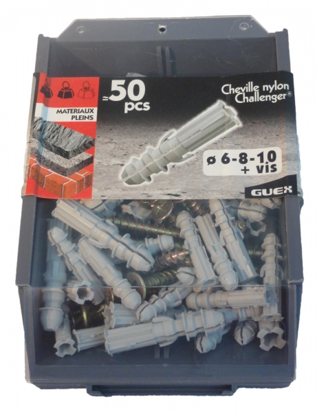 Cheville Plastique n°8 Boite 100 Pcs